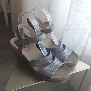 Umberto Raffini Gray Wedge Sandals